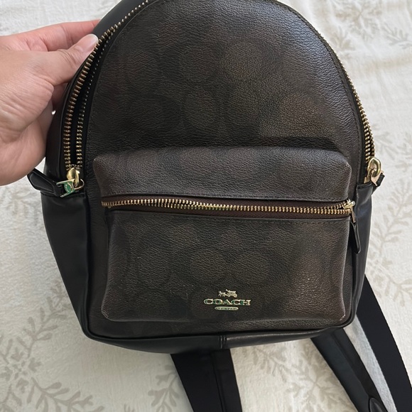 Coach Brown Leather Backpack - Picture 1 of 3